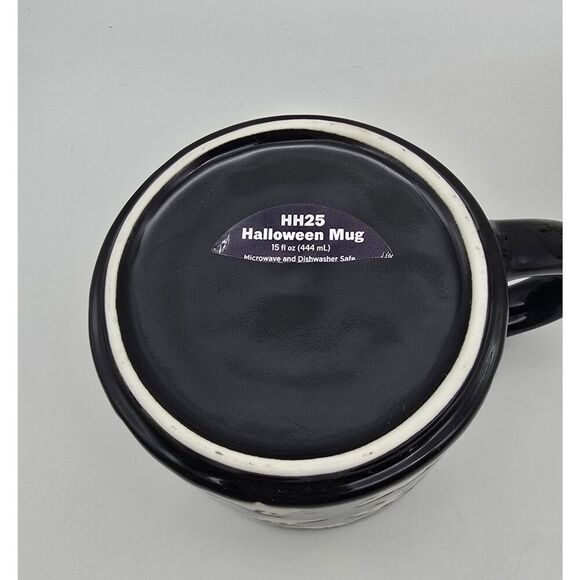 2~ Halloween “Spooky” Ghost Black 15oz & Dancing Skeletons Coffee / Tea Mug NEW - Picture 10 of 16